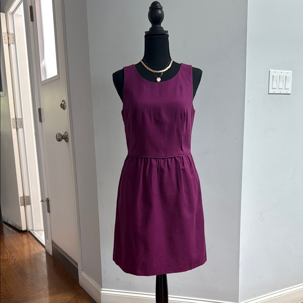 J. Crew Purple Scoop Neck Sleeveless Sundress
